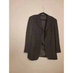 VANETTI Italy‎ Men's 40R Gray Pin Striped Sport Coat Blazer Suit Jacket 4 Button